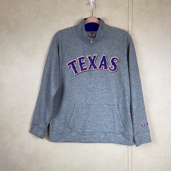 PINK Victoria's Secret Tops - WOMEN’S PINK VICTORIA’S SECRET TEXAS RANGERS MEET ME IN DUG OUT PULLOVER L